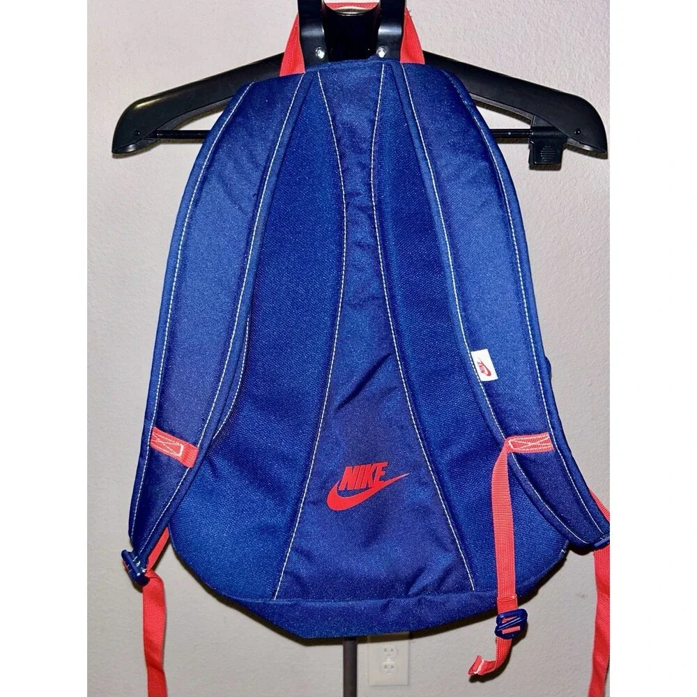 Vtg Nike Hayward Backpack Blue Red School Gym Bag Travel 25 L